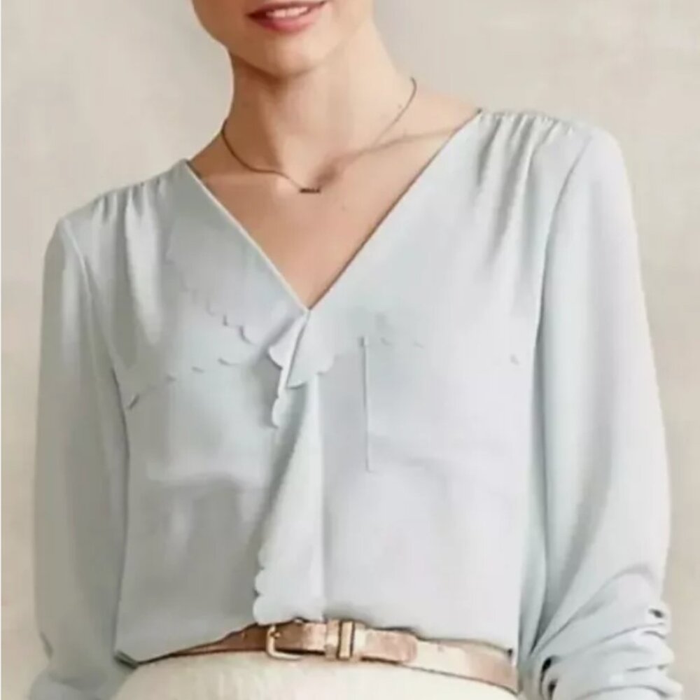 Anthropologie HD in Paris Scalloped Remi Blouse